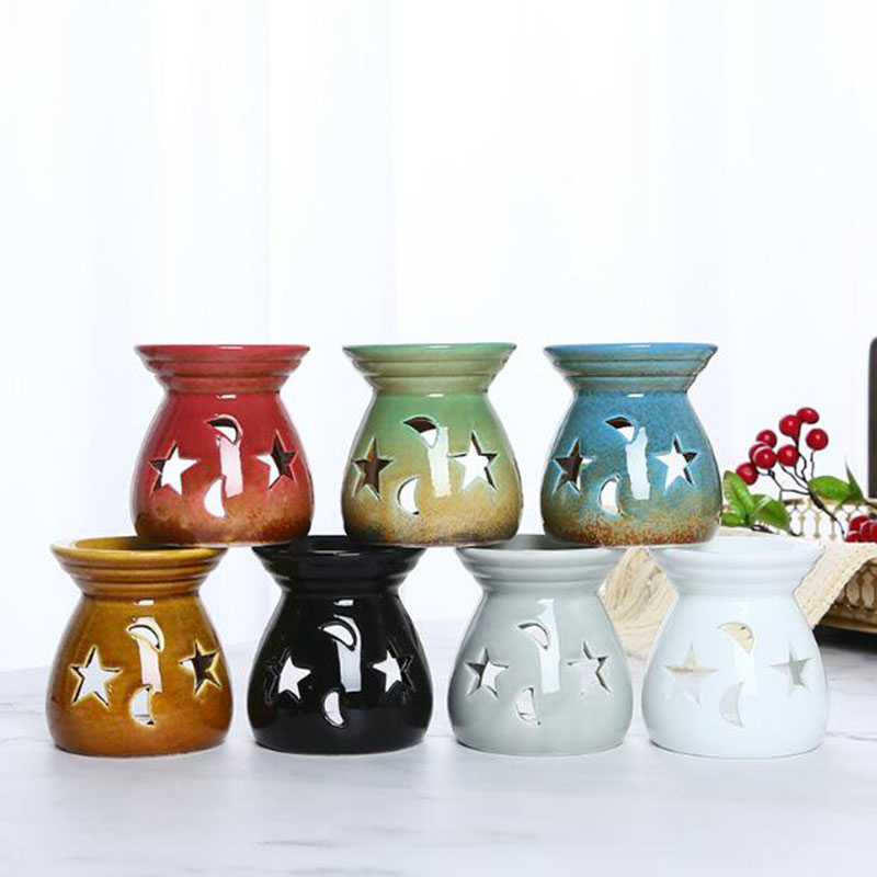 Candle Supplies Essential Oils - Fırın Dönüşüm Porselen Hollow Yıldız Ay