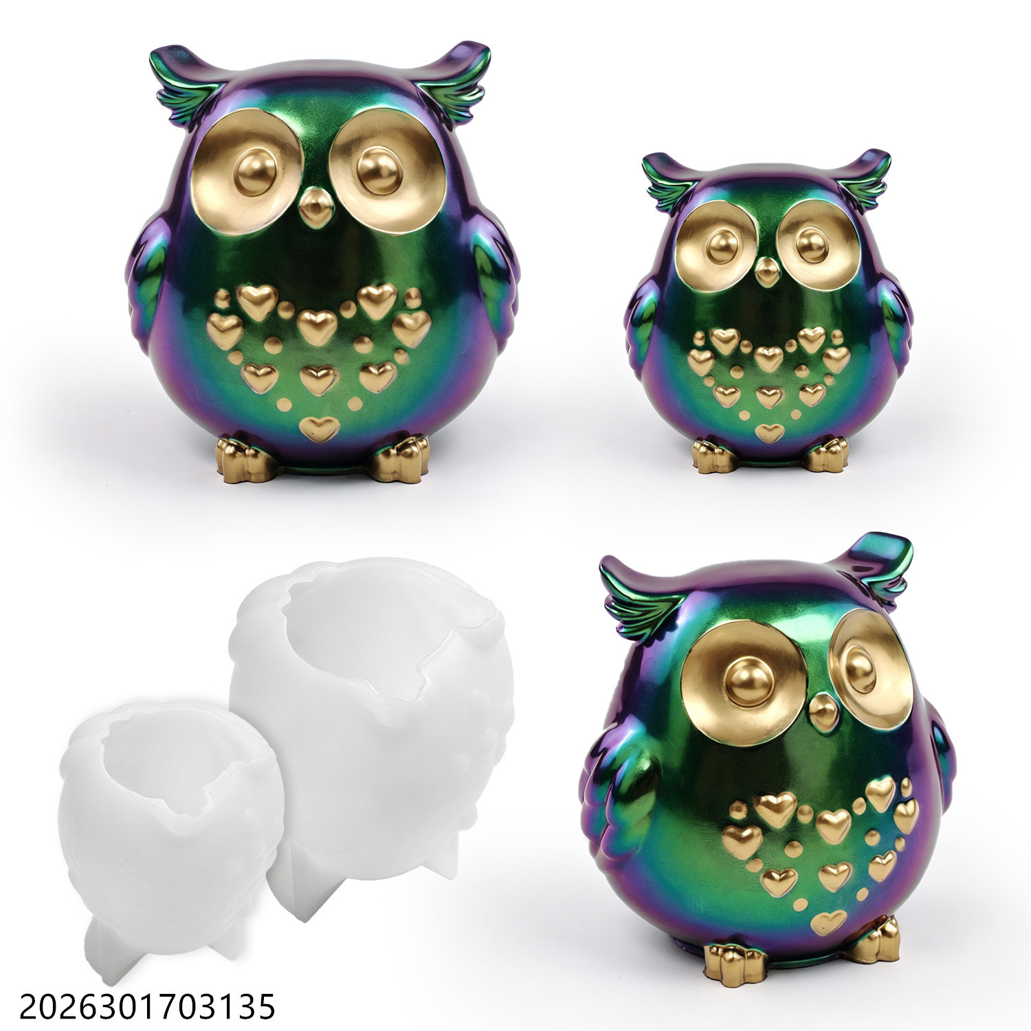 Candle Holder Supplies - Baykuş silikon kalıp 3D kuş şekli