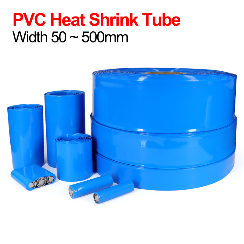 Shrink Sleeve Pvc - 1/5m PVC Isıyla Daralan Boru Mavi