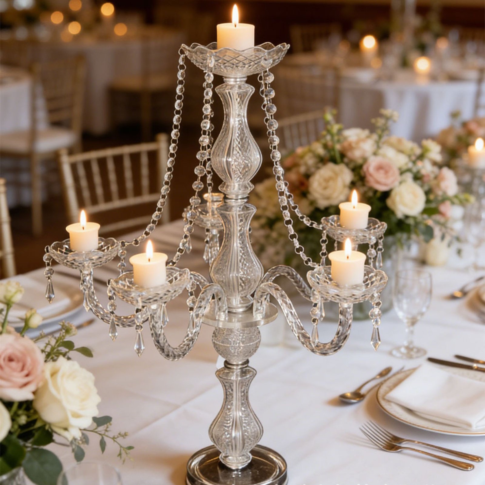Kristal Şamdan Zarif Düğün Şam - Candle Holder Supplies incelemesi ve fiyatı
