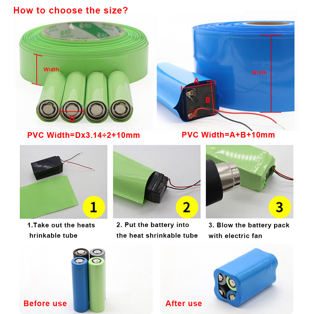 1 metre 18650 Lipo Pil PVC Isı - Shrink Sleeve Pvc incelemesi ve fiyatı